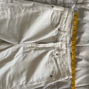 American Eagle Distressed White Mom Jeans